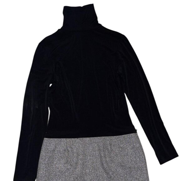 Laundry by Shelli Segal Grey and black wool blend mini skirt dress with zipper p - Picture 1 of 2